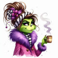 Purple Lady Grinch Cocoa