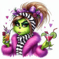 Purple Lady Grinch Cocktail
