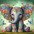 Elephant And ButterFlies