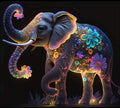 Elephant And Flowers