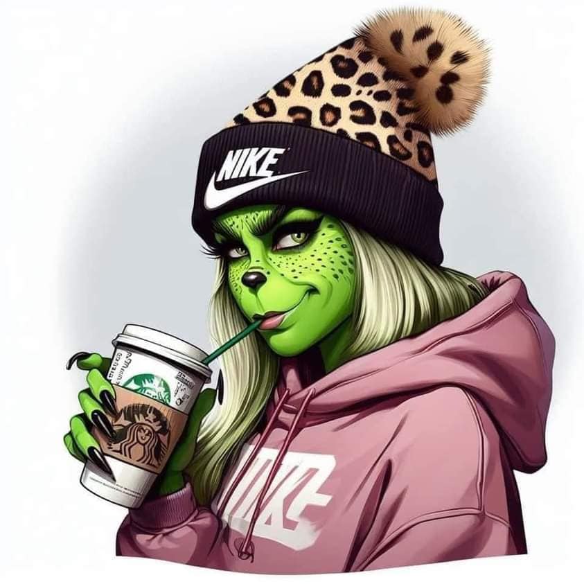 Lady Grinch Starbucks
