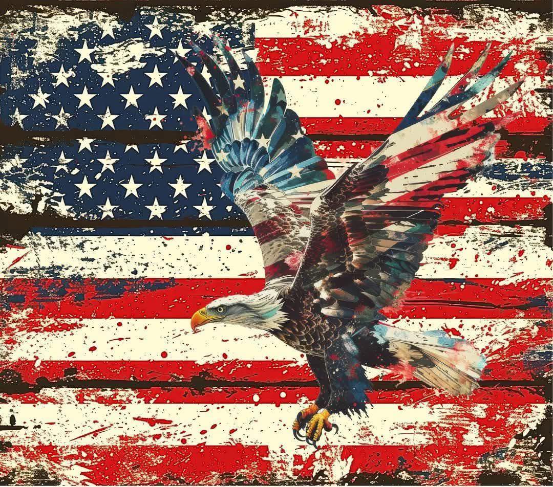 Eagle And Flag