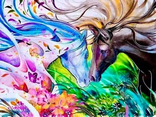 Colorful Horses