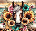 Horse And Sunflowers
