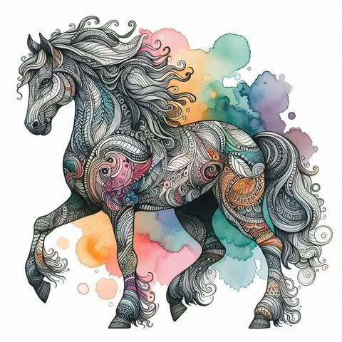 Watercolor Horse