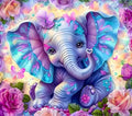 Elephant And Roses