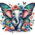 Elephant And Butterflies