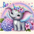 Elephant And Flowers