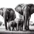Family Of Elephants