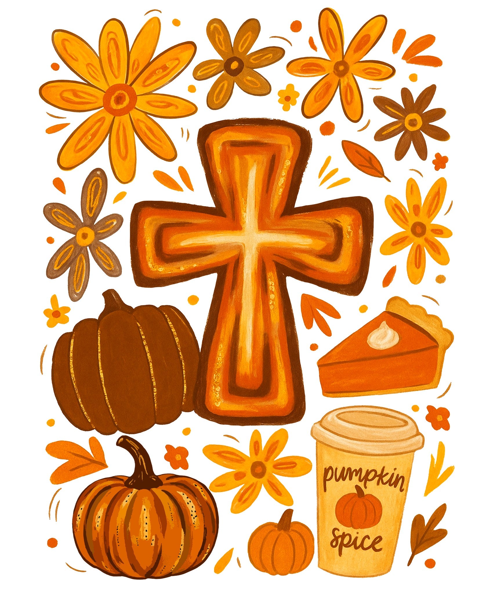 Pumpkin And Cross