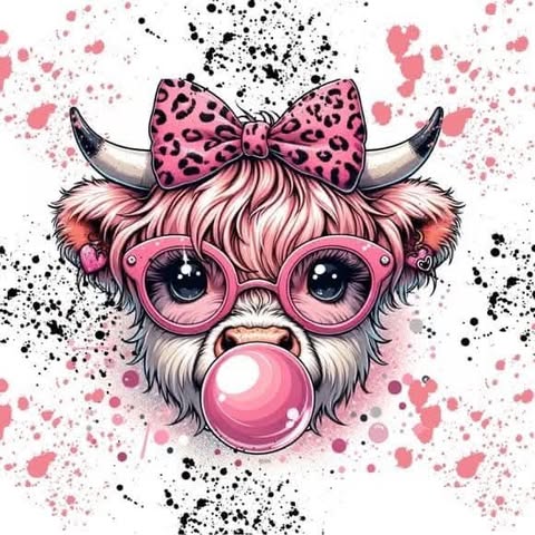 Cow With Pink Bow