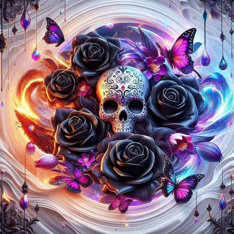 Skull And Roses