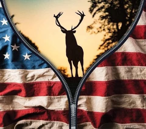 Deer And Flag