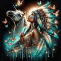 Native American And Horse
