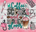 Coffee Scrubs And Rubber Gloves