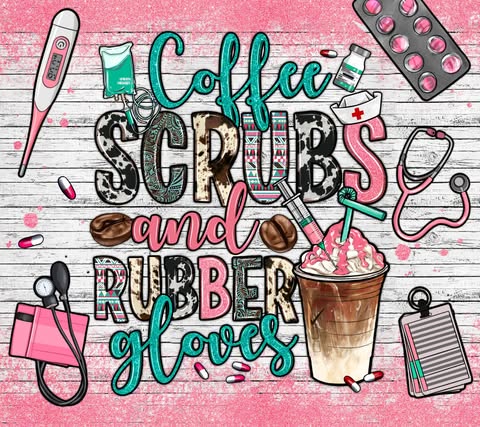 Coffee Scrubs And Rubber Gloves