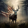 Deer And Flag