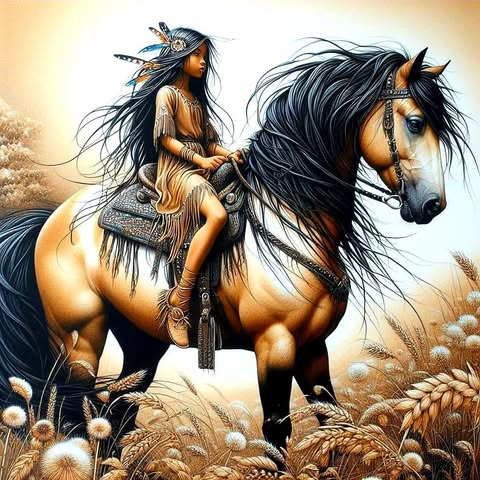 Native American On Horse