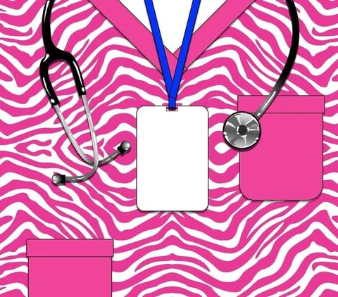 Pink Stripe Scrubs