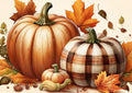 Pumpkins and Leaves
