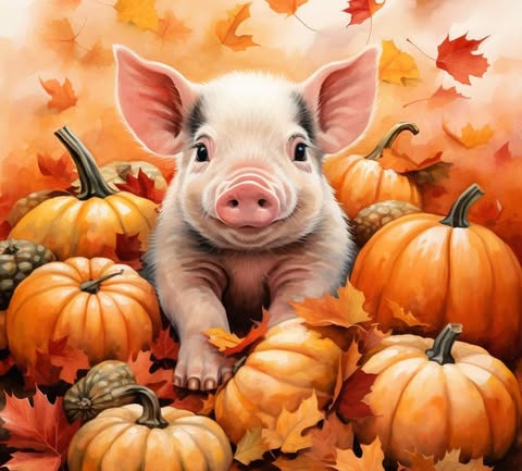 Pig And Pumpkins
