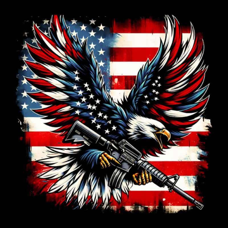 Bald Eagle With Rifle